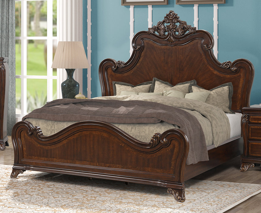 Queen Size Bed Magnolia Brown