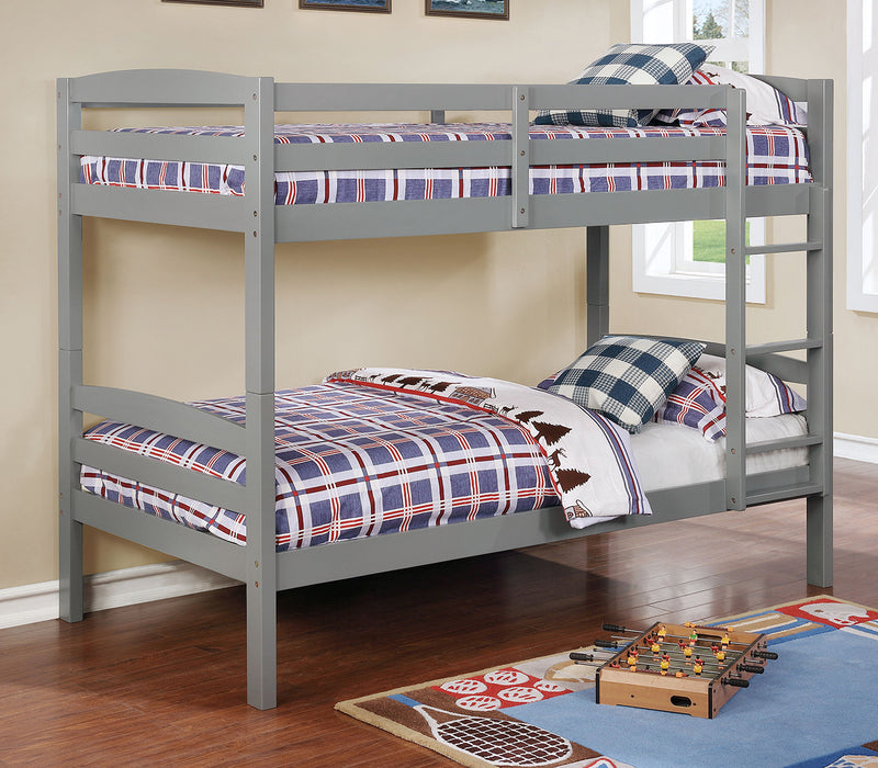 Twin Over Twin Grey Bunkbed