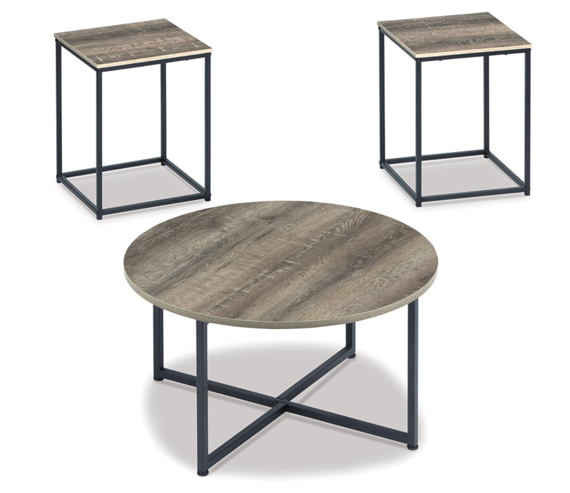 Fishers Brown/Black Coffee Table W/ 2 End Tables