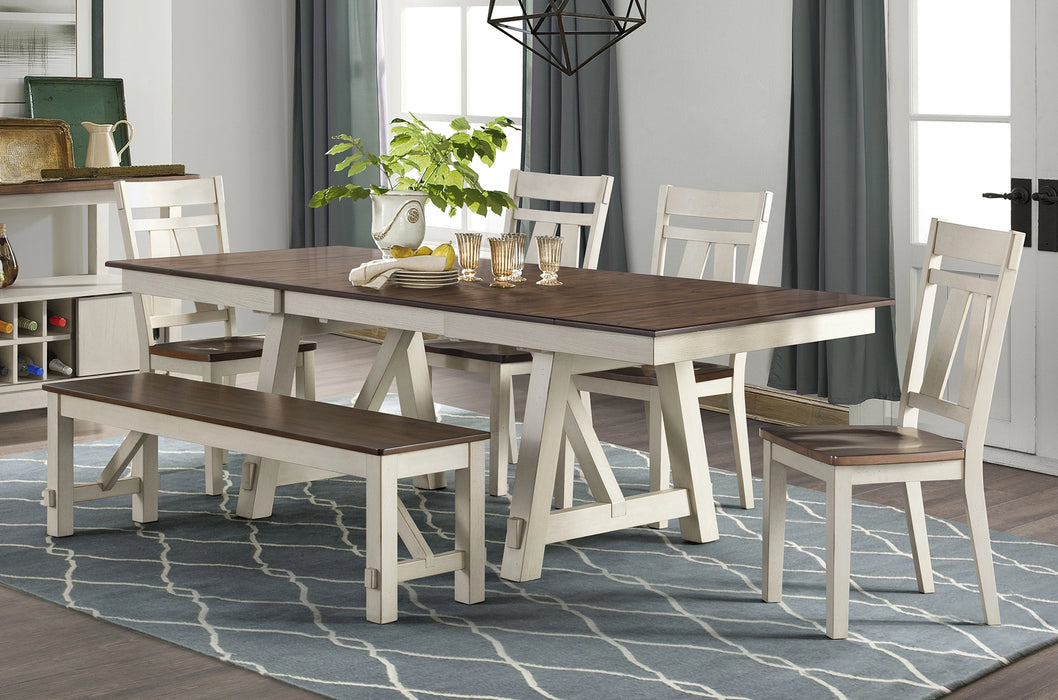 Laurel Manor Ii Dining Table, 4 Chairs & Bench
