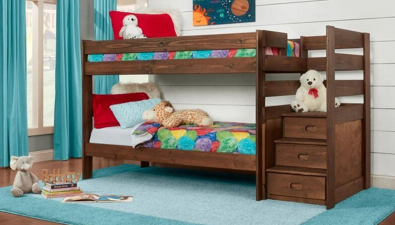 Chestnut Twin/Twin Stairstep Bunkbed