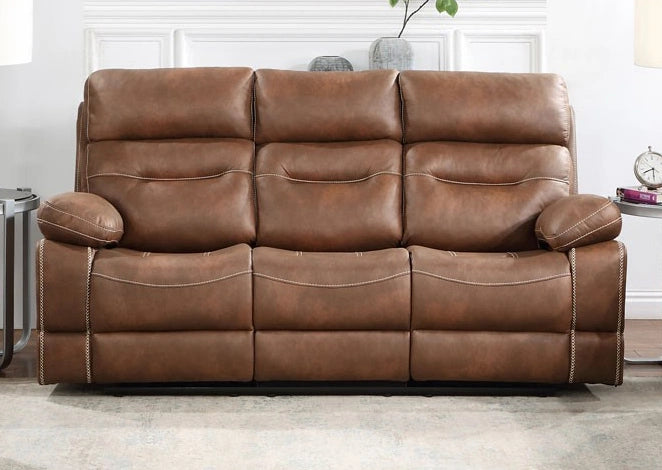 Palomino Brown Reclining Sofa