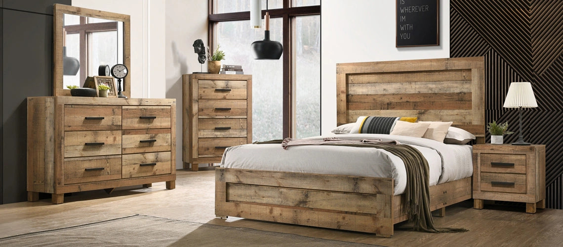 Salt Creek Sand Queen Bed, Dresser, Mirror