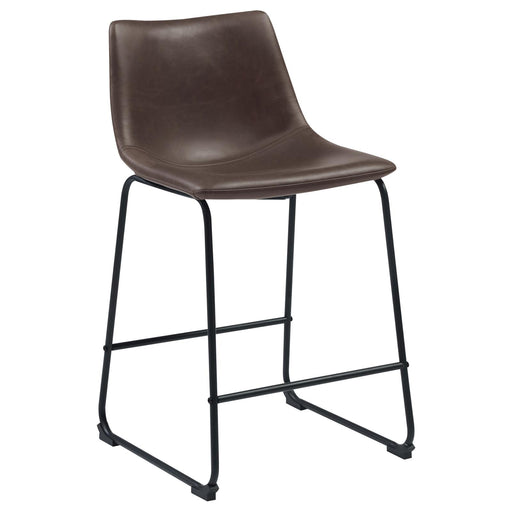 Industrial Brown Faux Leather Counter Height  Stool image