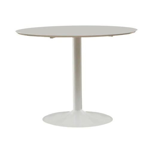 Lowry Mid Century Modern White Round Dining Table image