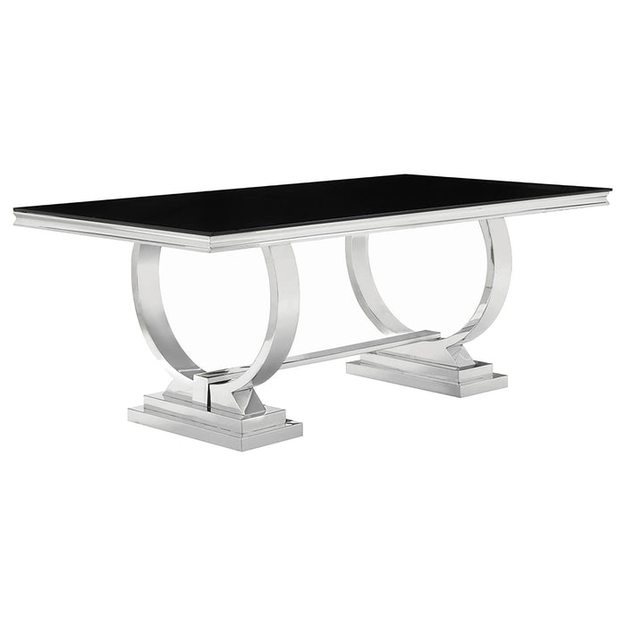 Antoine Hollywood Glam Silver Dining Table image