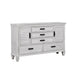 Franco Antique White Five Drawer Chest With Louvered Panel Doors image