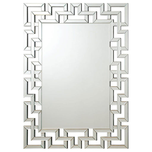 Transitional Frameless Greek Key Mirror image