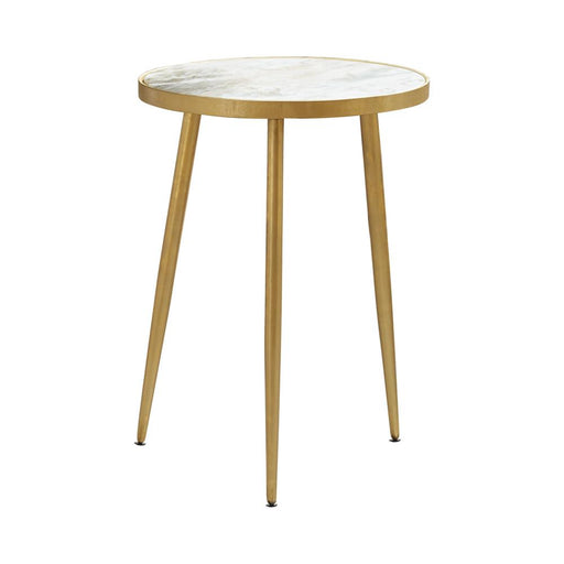 Modern Marble and Gold Accent Table image